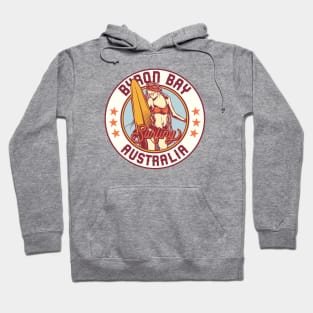 Vintage Surfing Badge for Byron Bay, Australia Hoodie